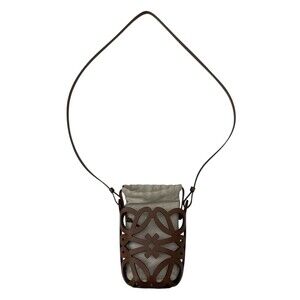 Loewe Anagram Cutout Shoulder Bag Beige